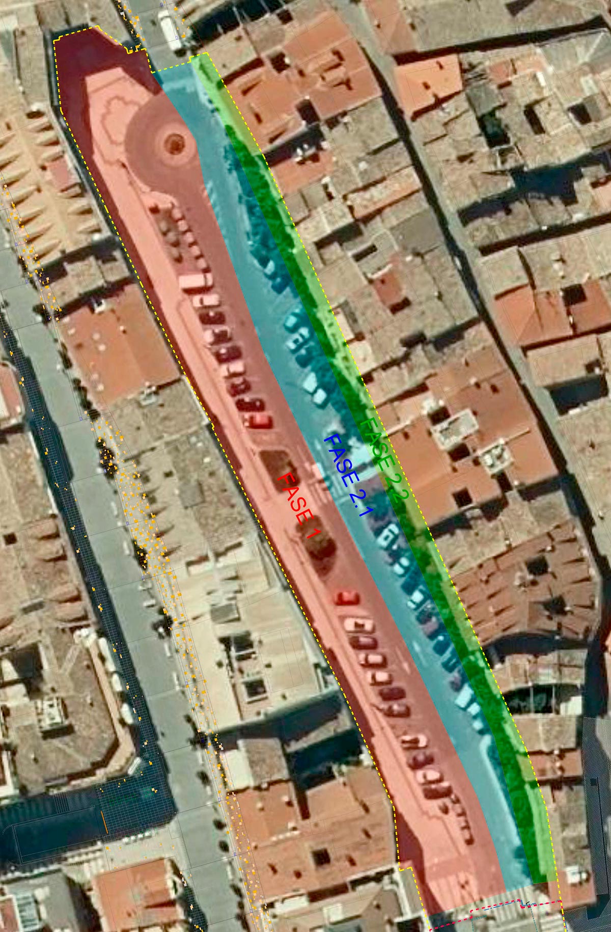 Calle Muro obras fases