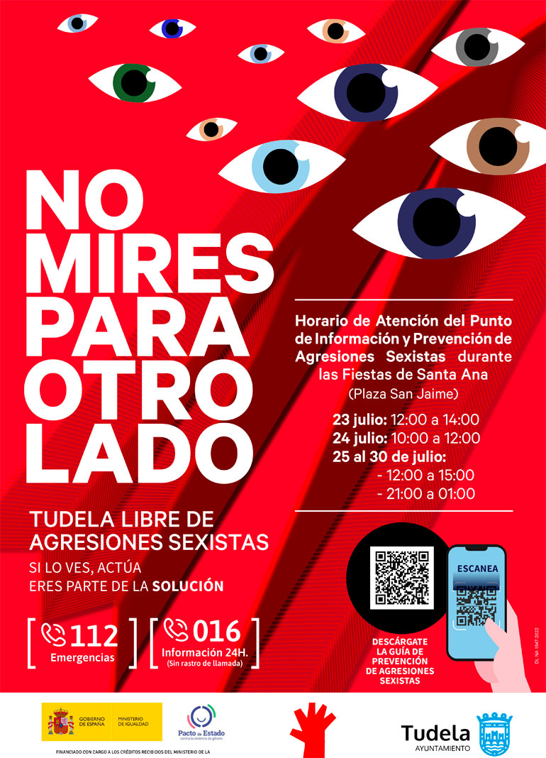 Tudela Igualdad Campaña fiestas 2023 Horarios Punto Información