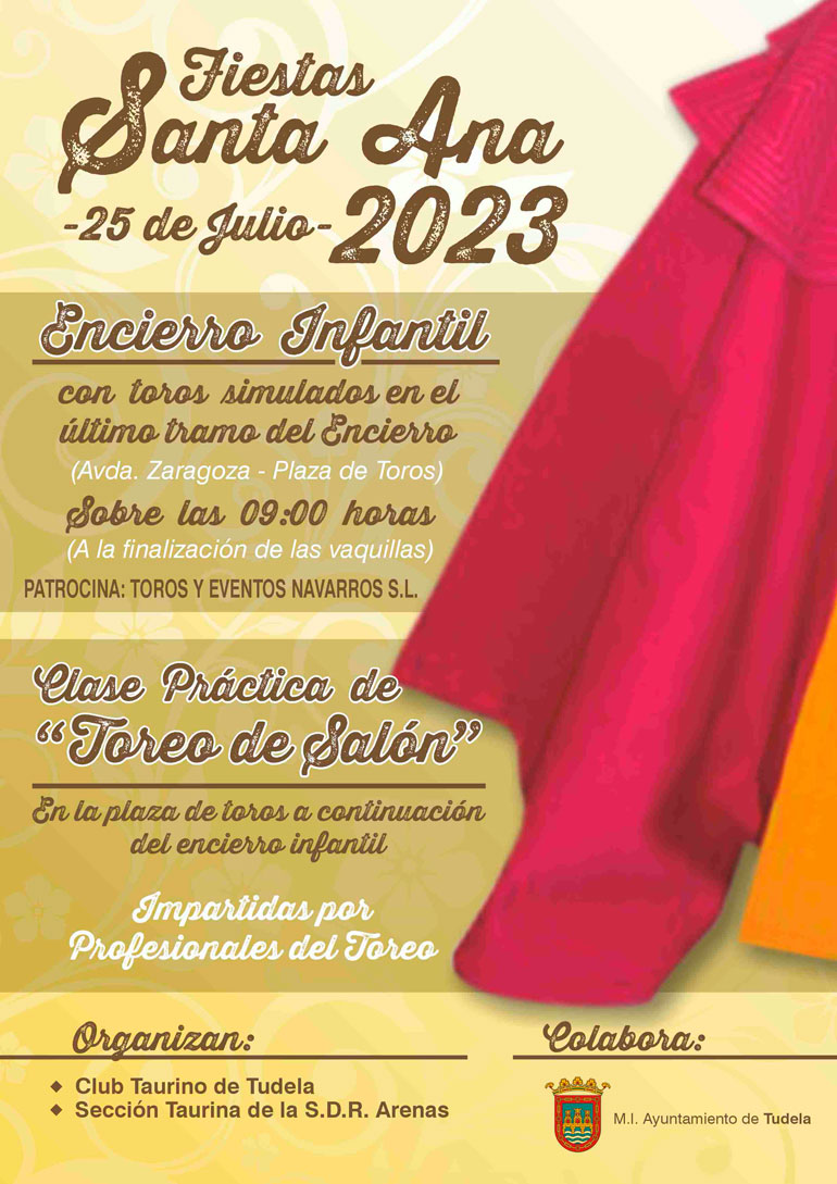 Club Taurino Tudela cartel encierrico infantil 2023