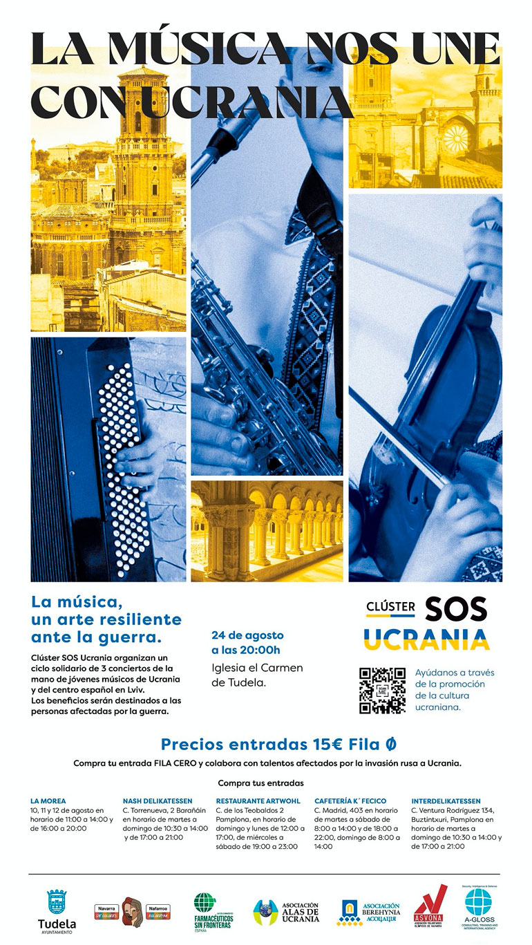 Concierto solidario en Tudela Alas de Ucrania