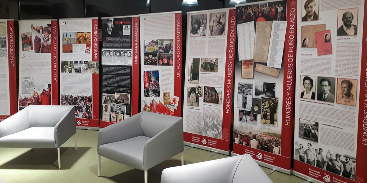 La Biblioteca Pública de Tudela acoge el mes de septiembre la exposición itinerante que resume los 100 años de comunismo en Navarra