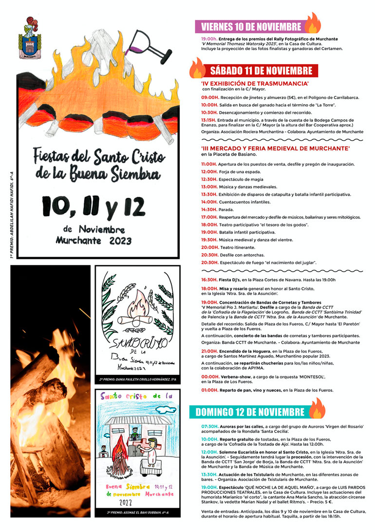 Programa de las Fiestas del Santo Cristo de la Buena Siembra 2023 en Murchante con programa