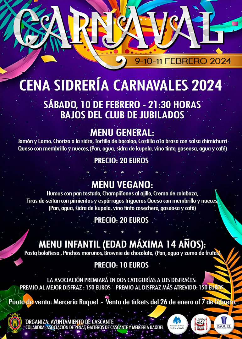 Carnaval 2024 en Cascante cena