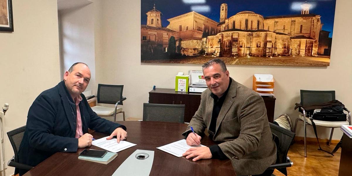 La rúbrica del convenio de colaboración de AER con el Ayuntamiento de Fitero tuvo lugar el jueves 8 de febrero