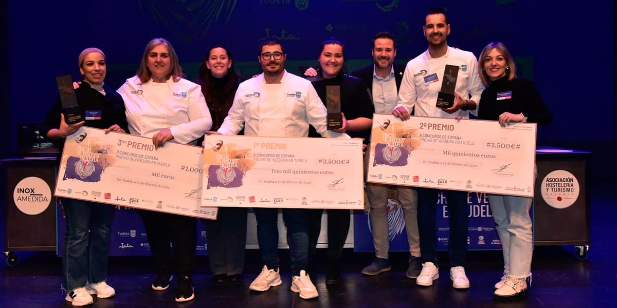 Los ganadores del II Concurso de España de Pincho de Verdura de Tudela