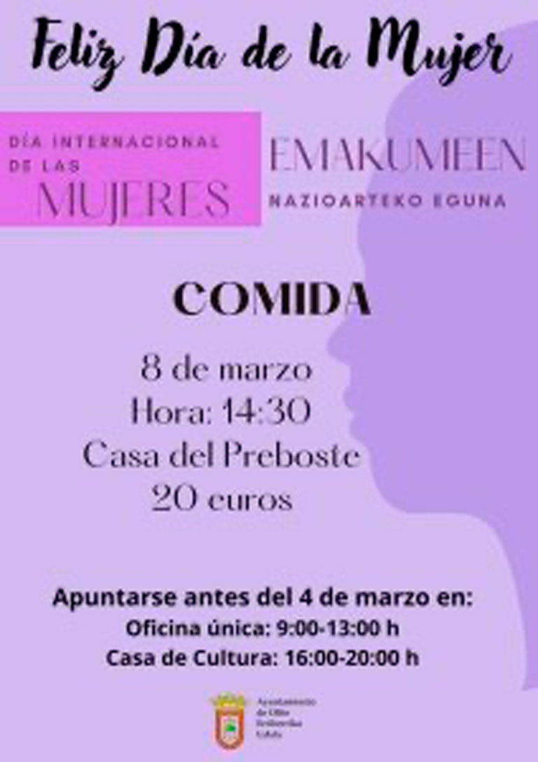 Día Internacional de la Mujer 2024 en Olite comida