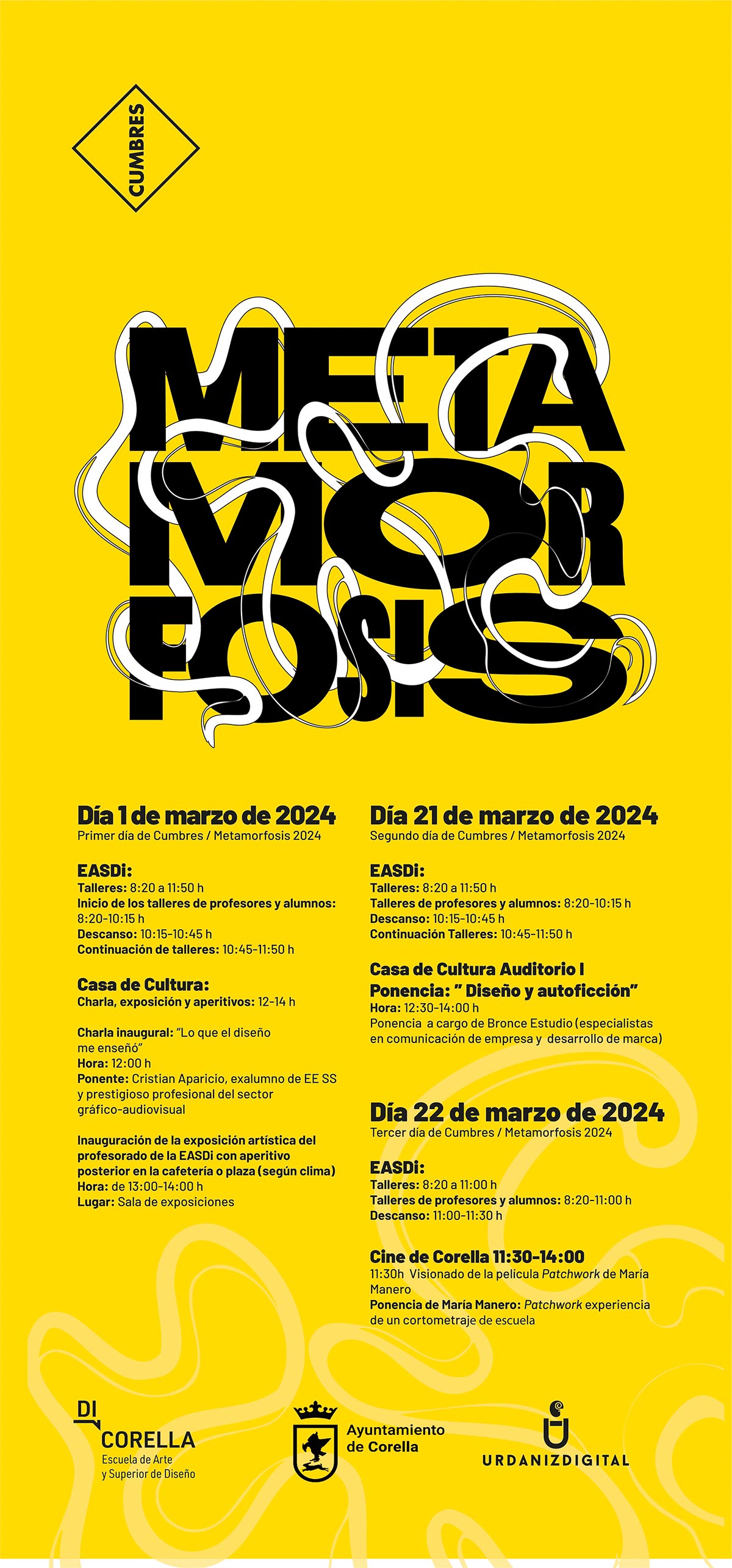 Cartel Cumbres 2024 de la Escuela de Arte y Superior de Diseño de Corella