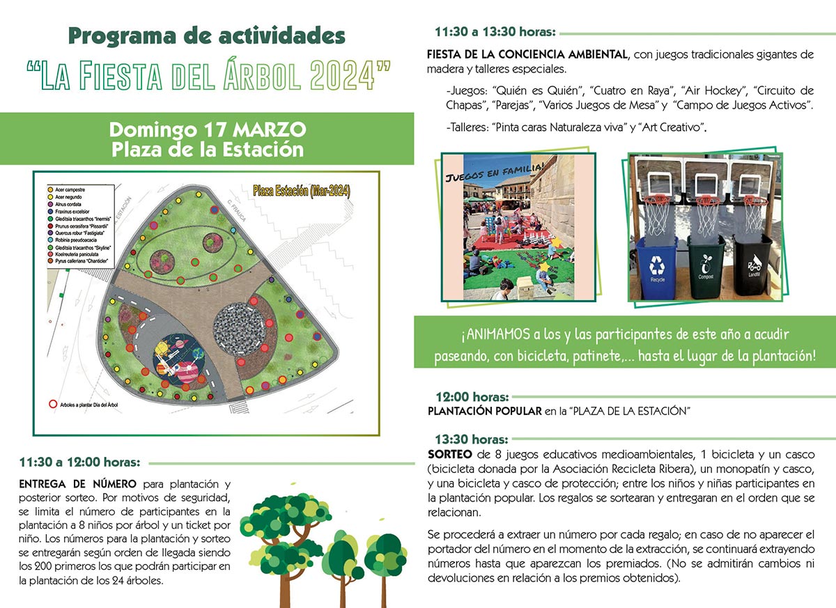 Programa de actividades del Día del Árbol 2024 en Tudela