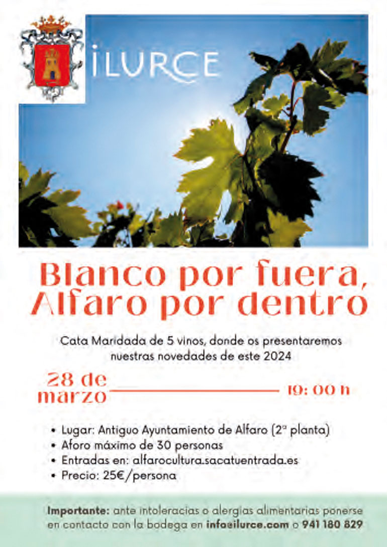 Cata en Alfaro de las Bodegas y Viñedos Ilurce ‘Blanco por Fuera, Alfaro por Dentro’
