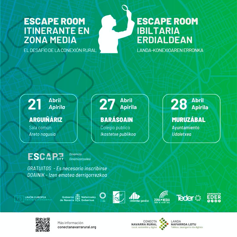 Nuevas ediciones de Escape Room itinerante en la Zona Media dentro del proyecto Conecta Navarra Rural