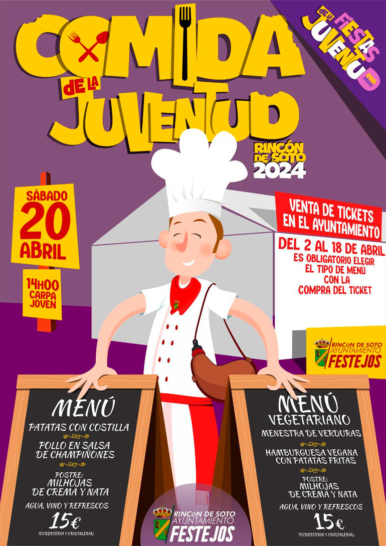 Programa de las Fiestas de la juventud 2024 en Rincón de Soto   Comida popular
