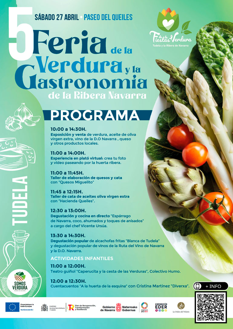 V Feria de la Verdura y la Gastronomía de la Ribera Navarra 2024 en Tudela programa