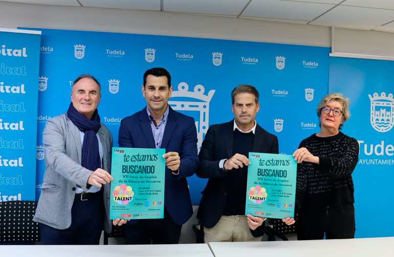 Presentación de la VII Feria de Empleo de la Ribera de Navarra ‘Ribera Talent’ 2024 en Tudela