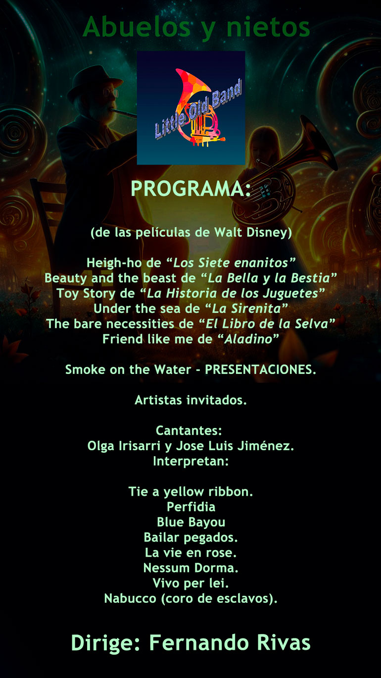 Concierto en Cascante ‘Abuelos y nietos’ programa