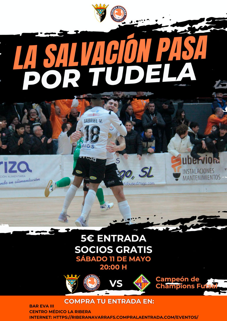 El ATP Iluminación Tudelano Ribera Navarra FS se juega la salvación este sábado ante el Palma Futsal