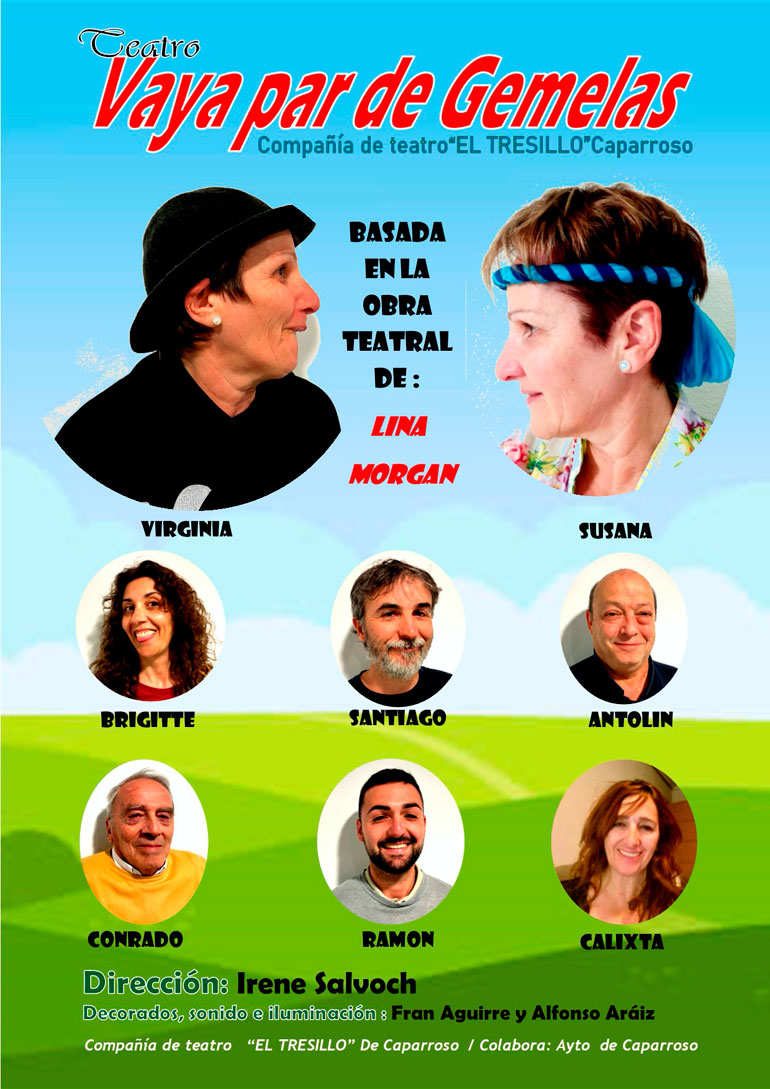 Teatro en Caparroso ‘Vaya par de gemelas’ reparto