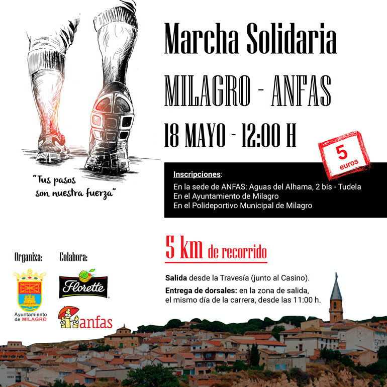 Marcha solidaria ‘Tus pasos son nuestra fuerza’ en Milagro