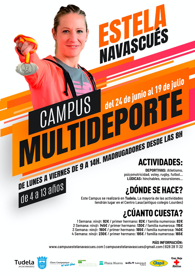 Cartel del Campus Multideporte de Estela Navascués