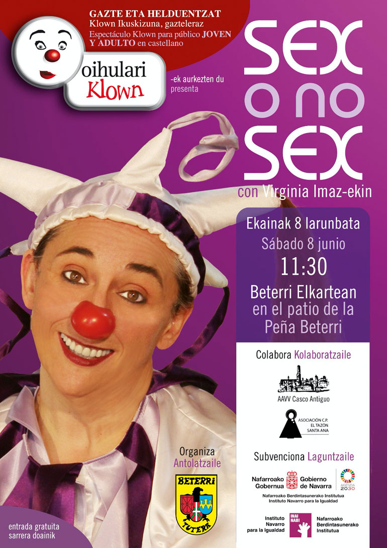 Espectáculo Klown en Tudela ‘Sex o no sex’ con Virginia Imaz