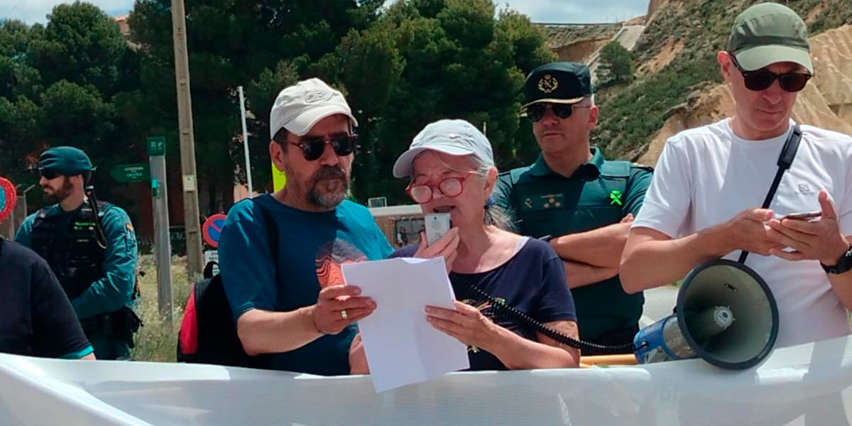 Milagros Rubio, de la Asamblea Antipolígono, leyó un comunicado