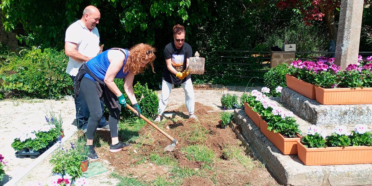 Jardín colaborativo en Urriés