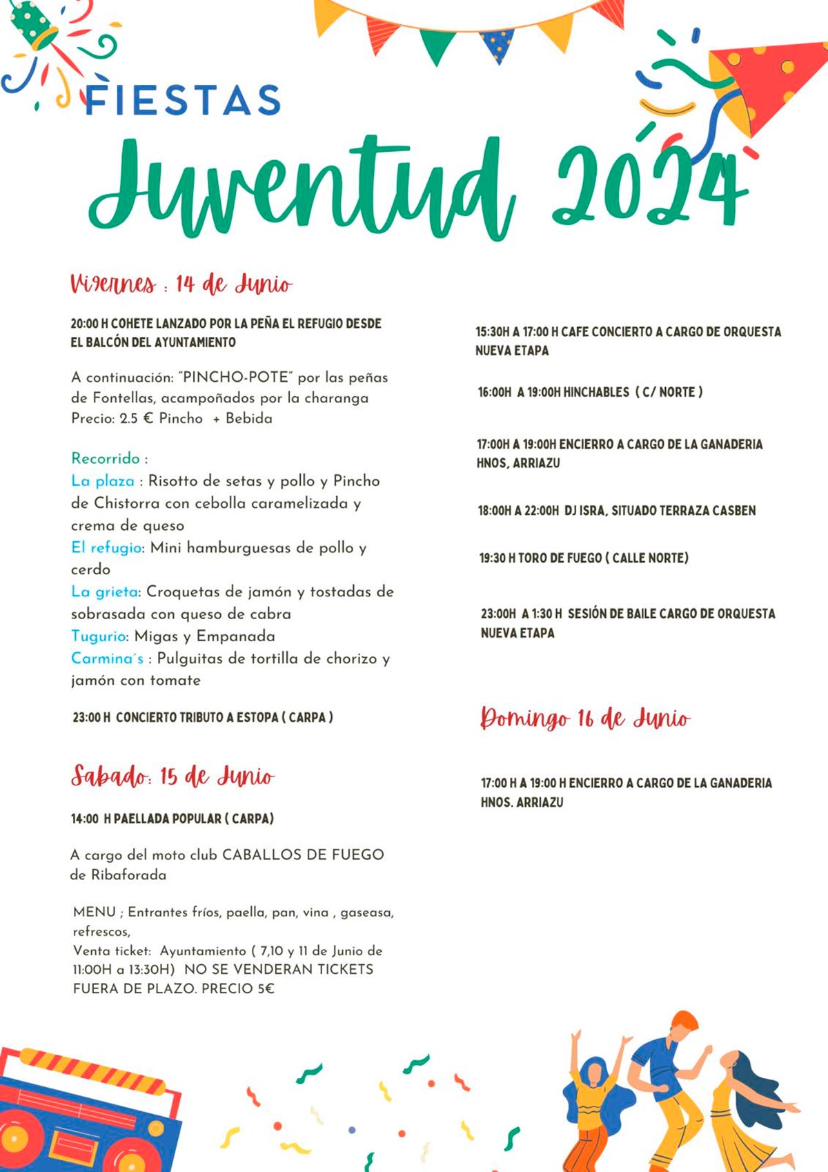 Cartel Fiestas de la Juventud de Fontellas