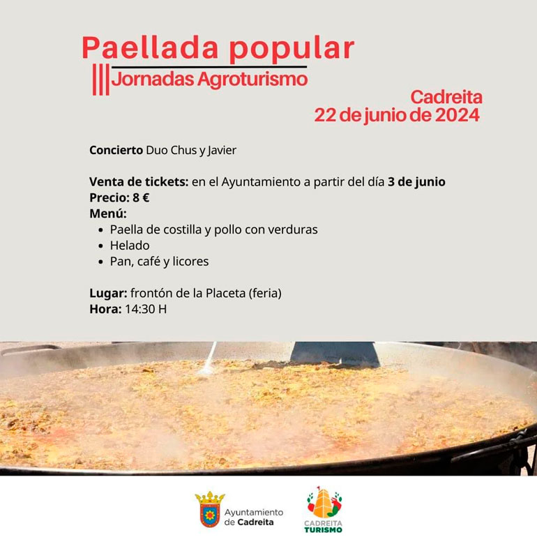 III Jornada de Agroturismo 2024 en Cadreita Paellada popular