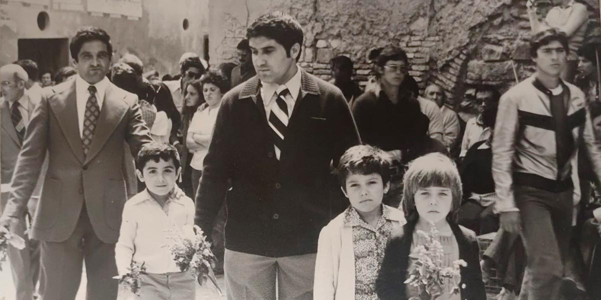 Javier Pérez, en la procesión de Santa Ana, años atrás