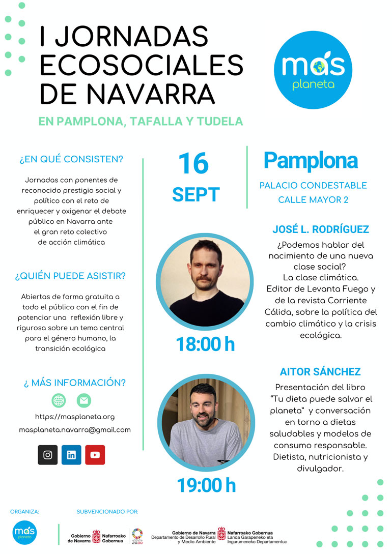 I Jornadas Ecosociales de Navarra 2024 en Pamplona 09 16