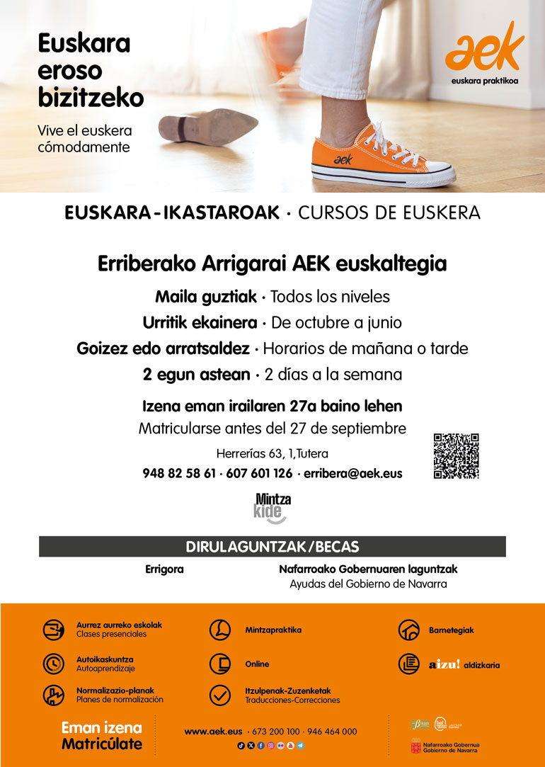 Cursos de euskera de AEK 2024 2025