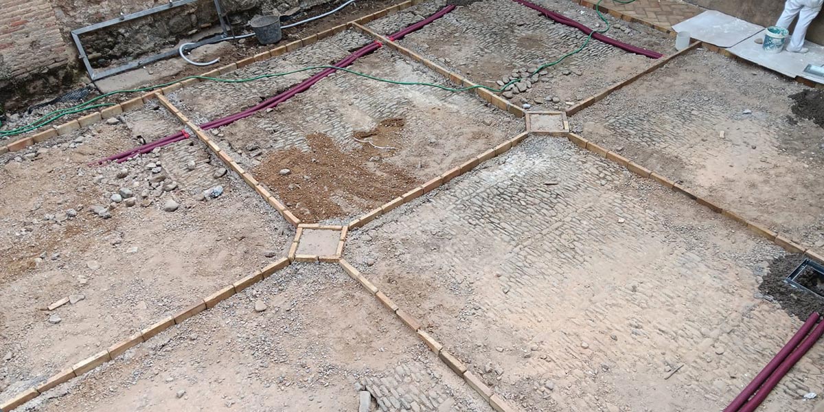 Patio de la casa del Marqués de Bajamar antes