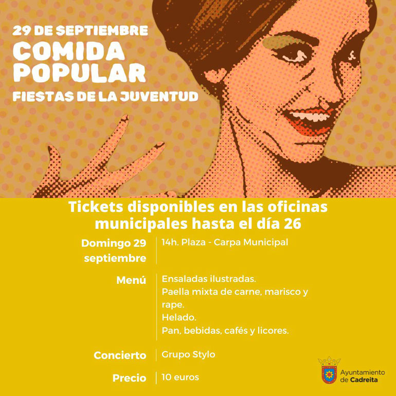 CADREITA Fiestas de la juventud 2024 programa comida