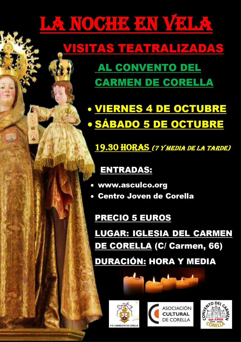 Visitas teatralizadas ‘La noche en vela’ al Convento del Carmen en Corella