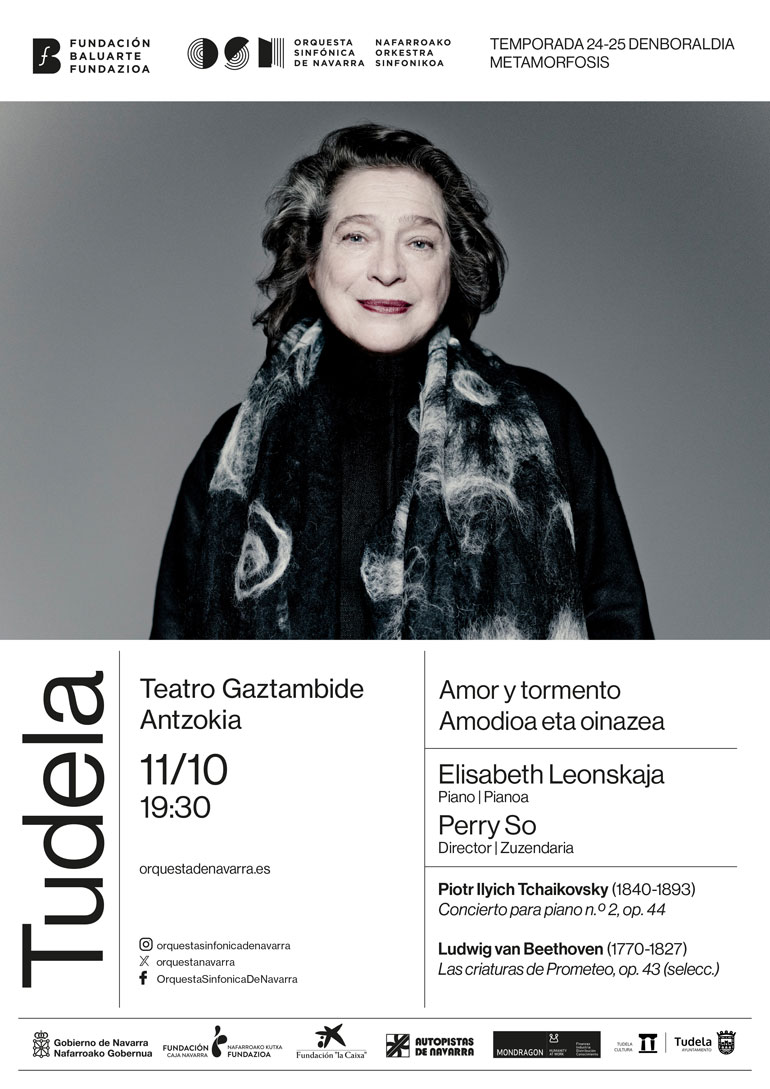 Concierto en Tudela ‘Amor y Tormento’ con la Orquesta Sinfónica de Navarra