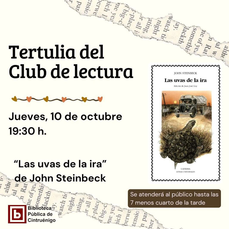 Tertulia en Cintruénigo del Club de lectura