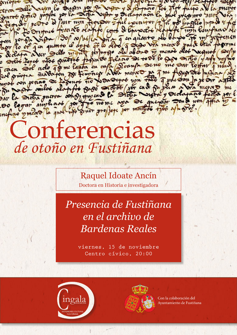Conferencias de otoño 2024 en Fustiñana Fustiñana en los archivos de Bardenas