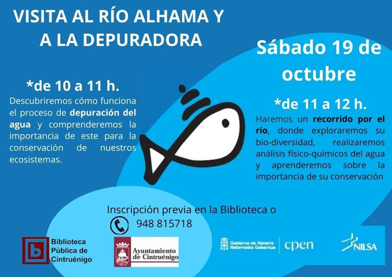 Visita al río Alhama y a la depuradora de Cintruénigo