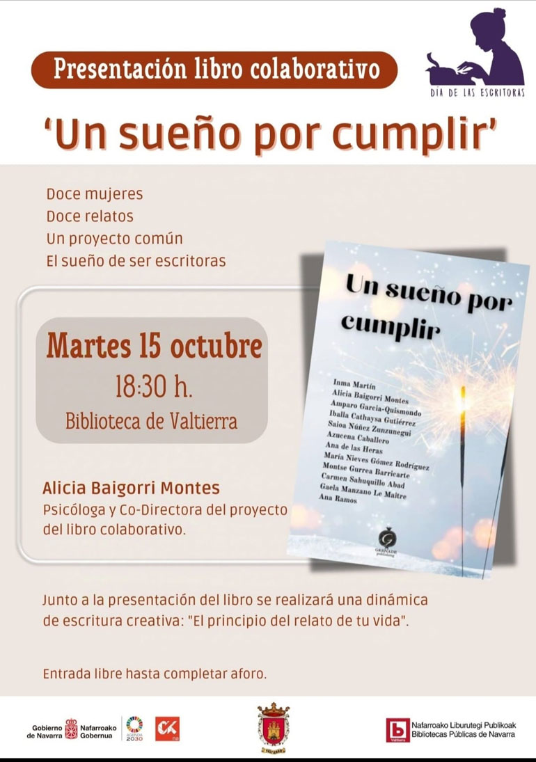 Presentación en Valtierra del libro colaborativo ‘Un sueño por cumplir’