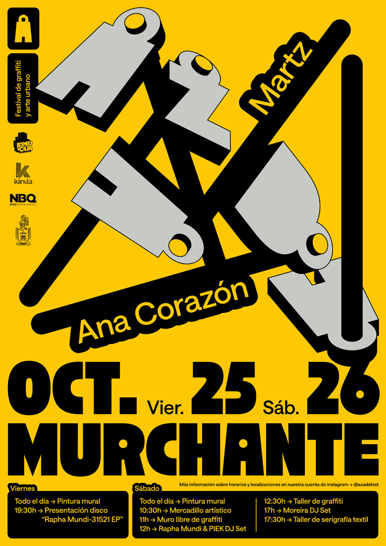Festival de graffiti y arte urbano Azada 2024 en Murchante
