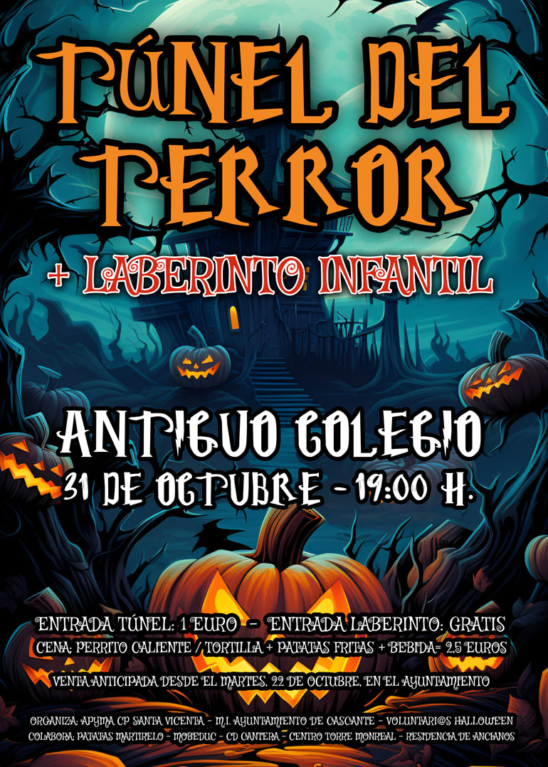 Túnel del terror y laberinto infantil