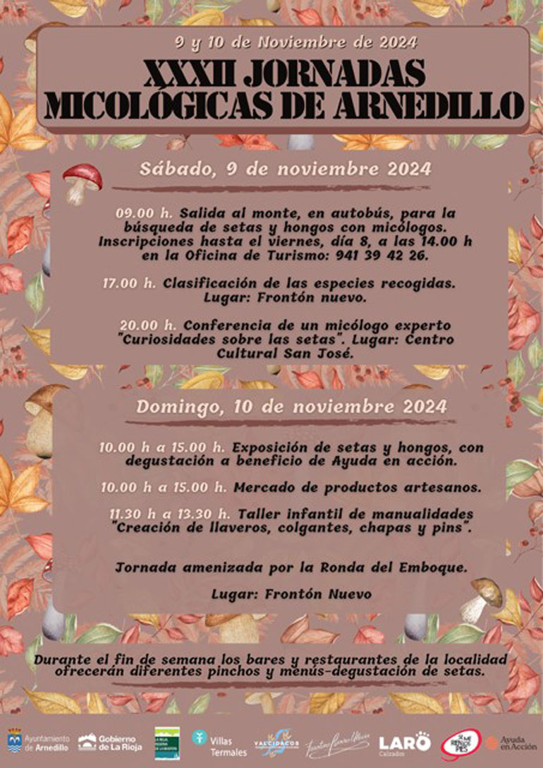XXXII Jornadas micológicas 2024 en Arnedillo