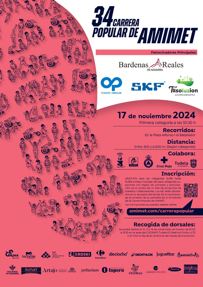 34 Carrera Popular de AMIMET 2024 en Tudela