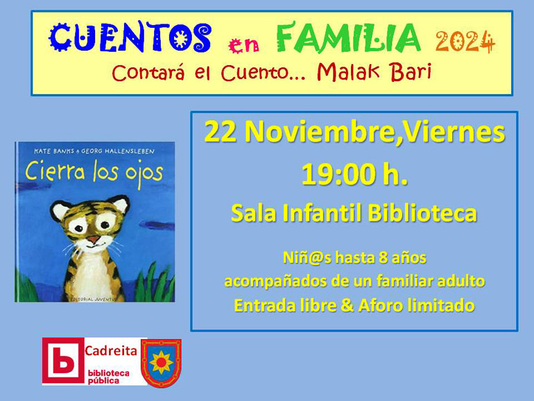 Cuentos en familia ‘Cierra los ojos’