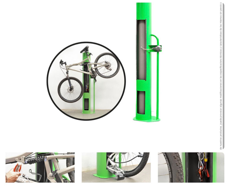 Estación de mantenimiento de bicicletas BIKI detalles