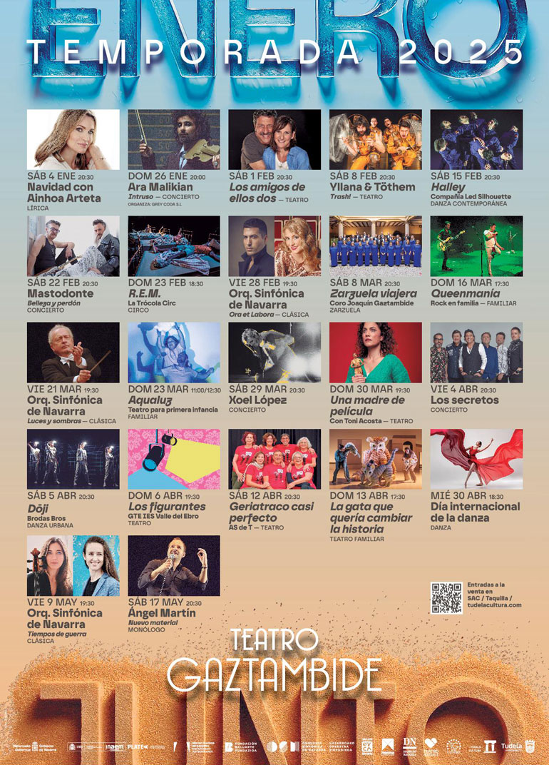 Temporada enero junio 2025 del Teatro Gaztambide de Tudela