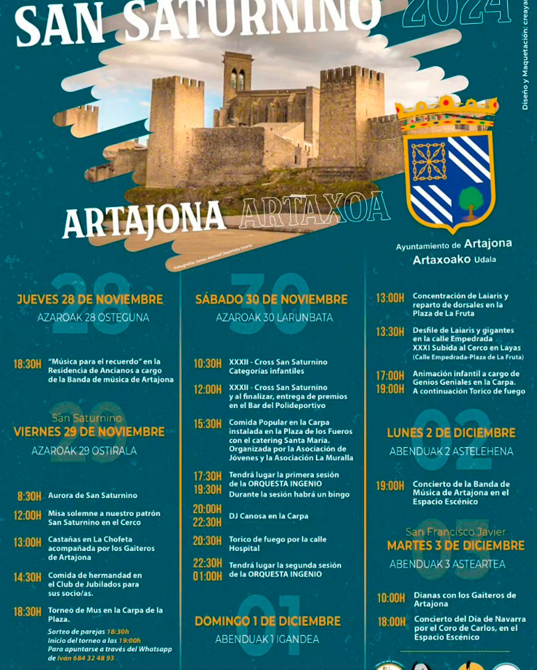 Fiestas de San Saturnino 2024 en Artajona