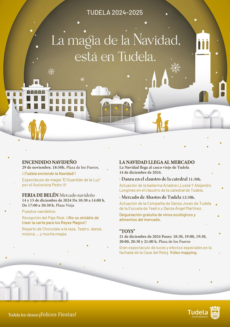 Actividades principales de la Navidad 2024 en Tudela