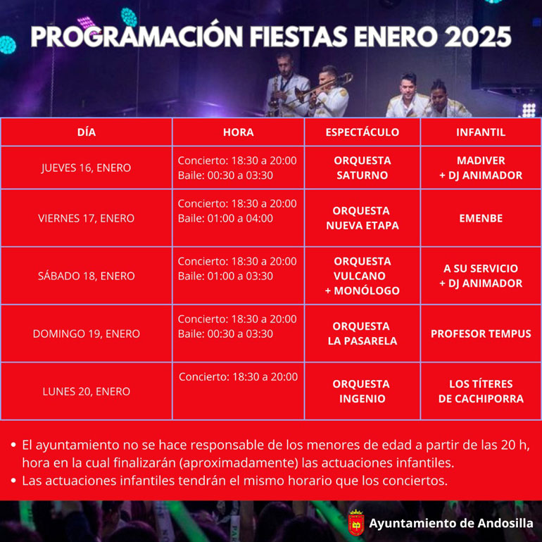 Fiestas de enero 2025 en Andosilla