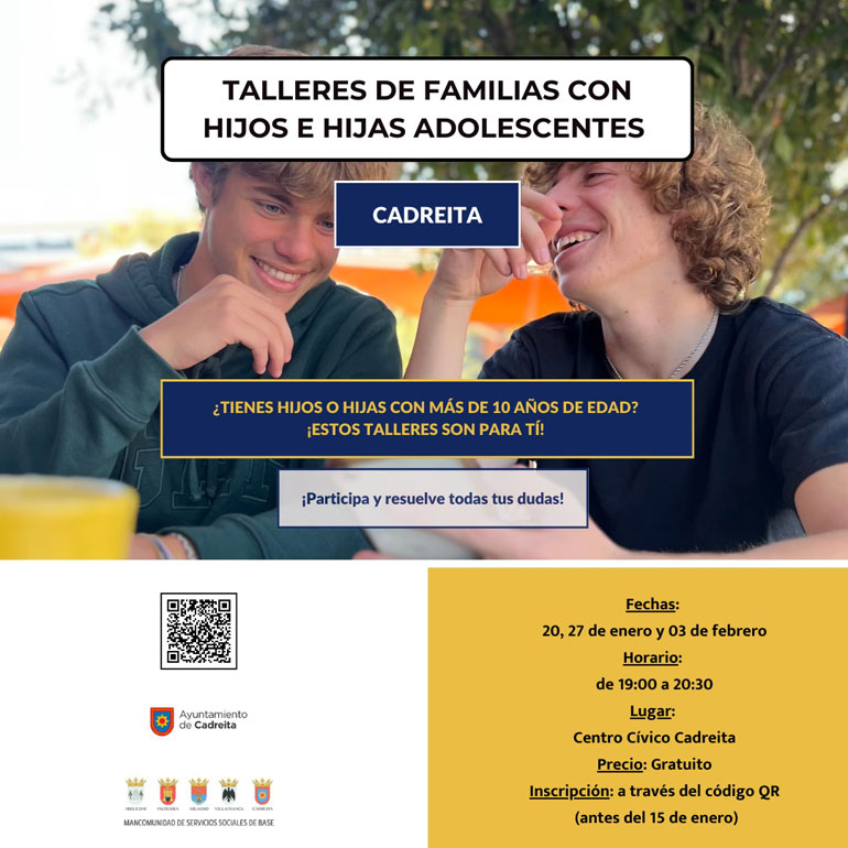 Talleres de familias con hijos e hijas adolescentes