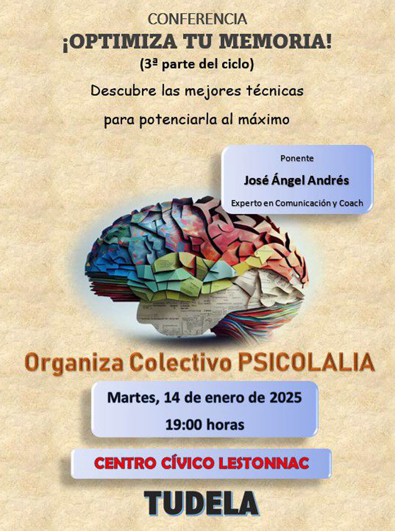 Conferencia ‘¡Optimiza tu memoria! (3ª parte)